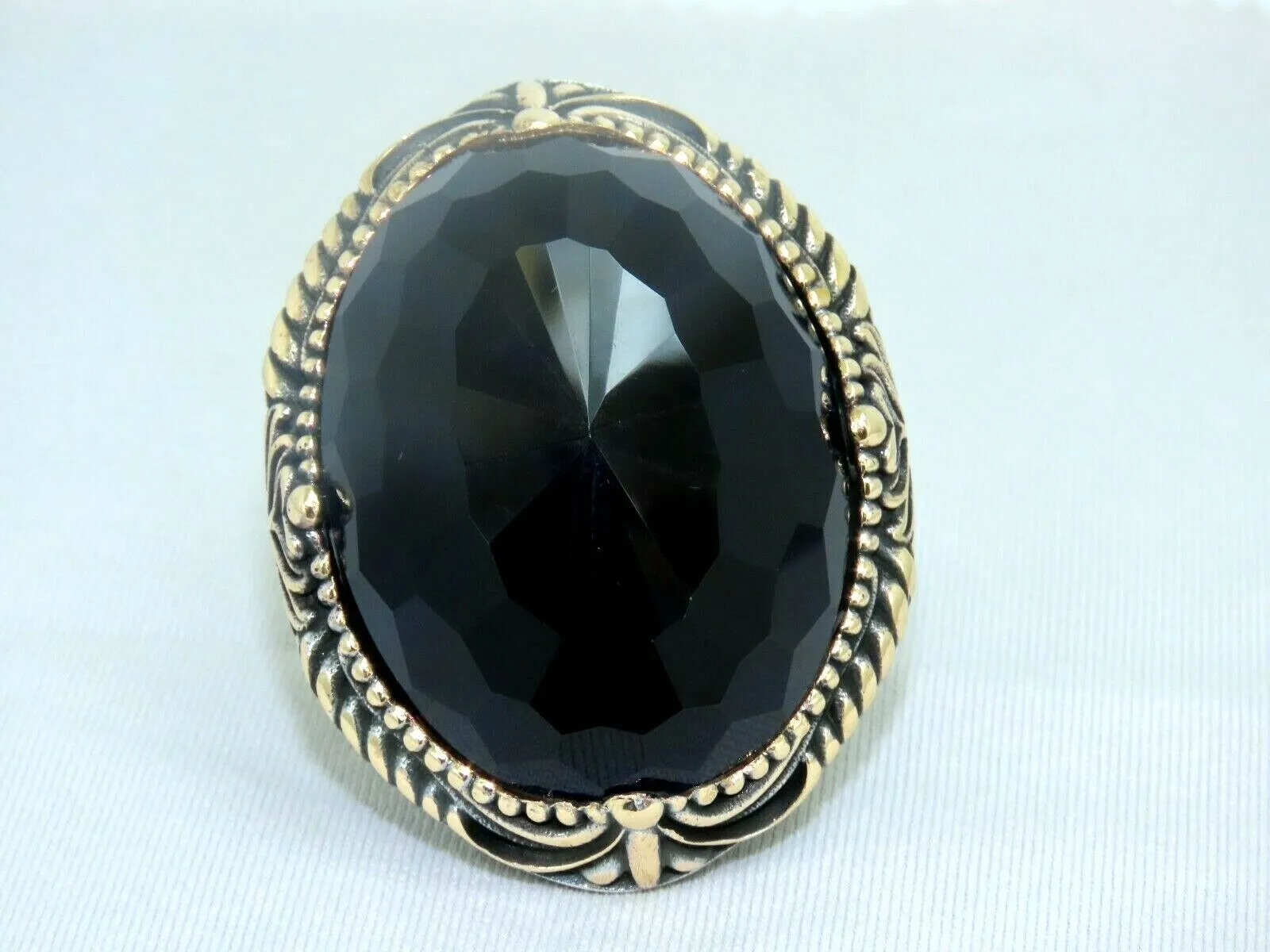 Turkish Handmade Jewelry 925 Sterling Silver Onyx Stone Mens Rings