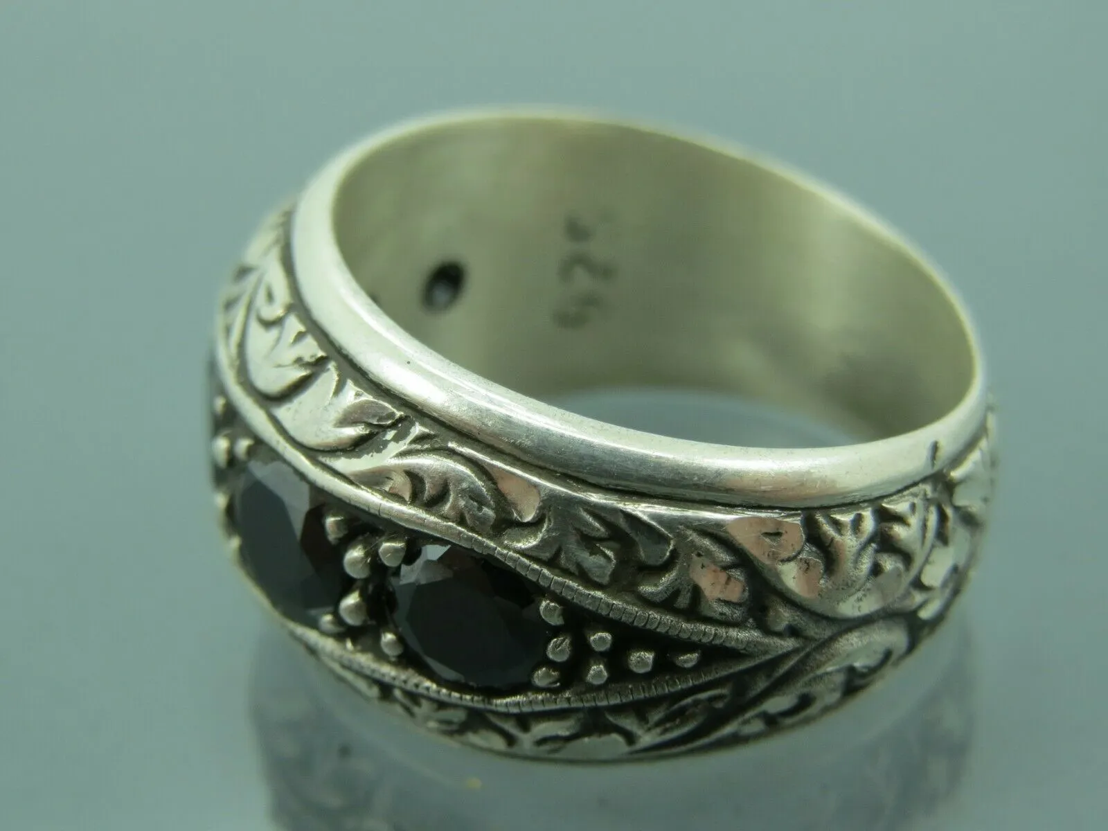 Turkish Handmade Jewelry 925 Sterling Silver Onyx Stone Mens Rings