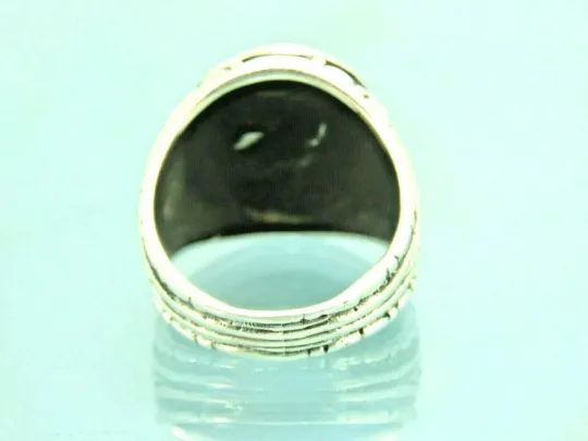 Turkish Handmade Jewelry 925 Sterling Silver Turquoise Stone Men's Rings