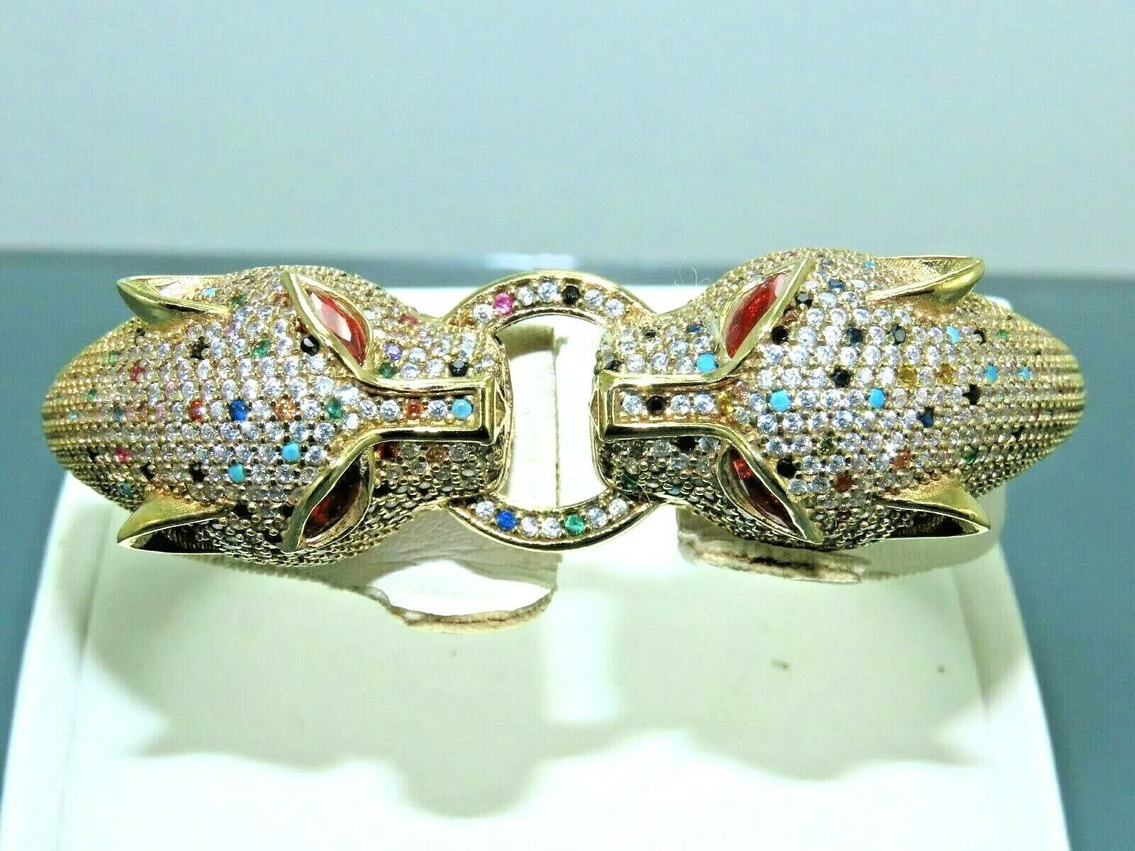 Turkish Handmade Jewelry 925 Sterling Silver Zircon Stone Womens Bangle