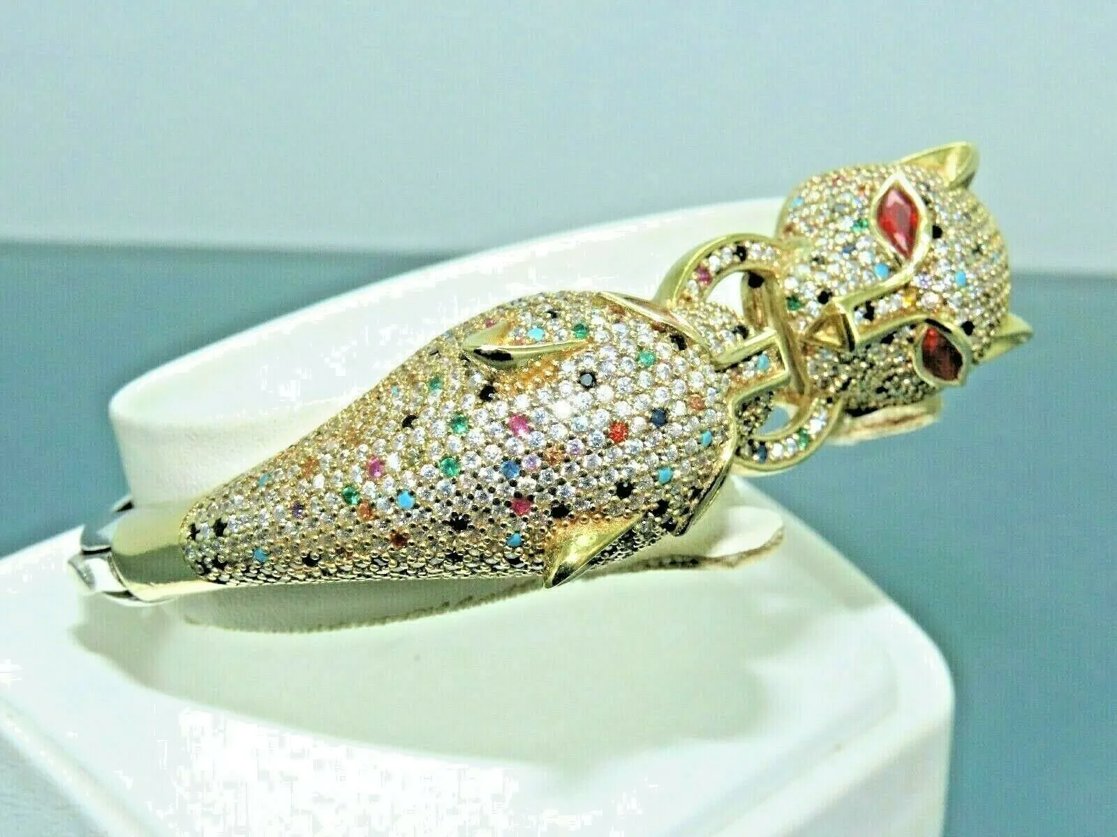 Turkish Handmade Jewelry 925 Sterling Silver Zircon Stone Womens Bangle