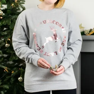 Unicorns Are So Last Season Rose Gold Christmas Jumper