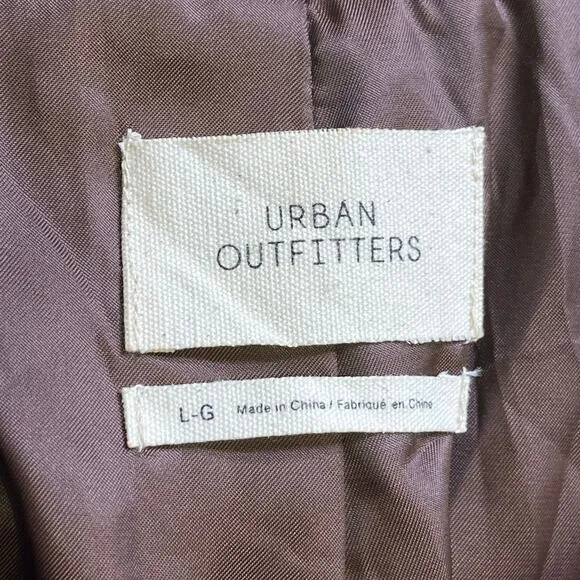 Urban Outfitters Vegan Leather Oversized Blazer Brown Large Business Casual