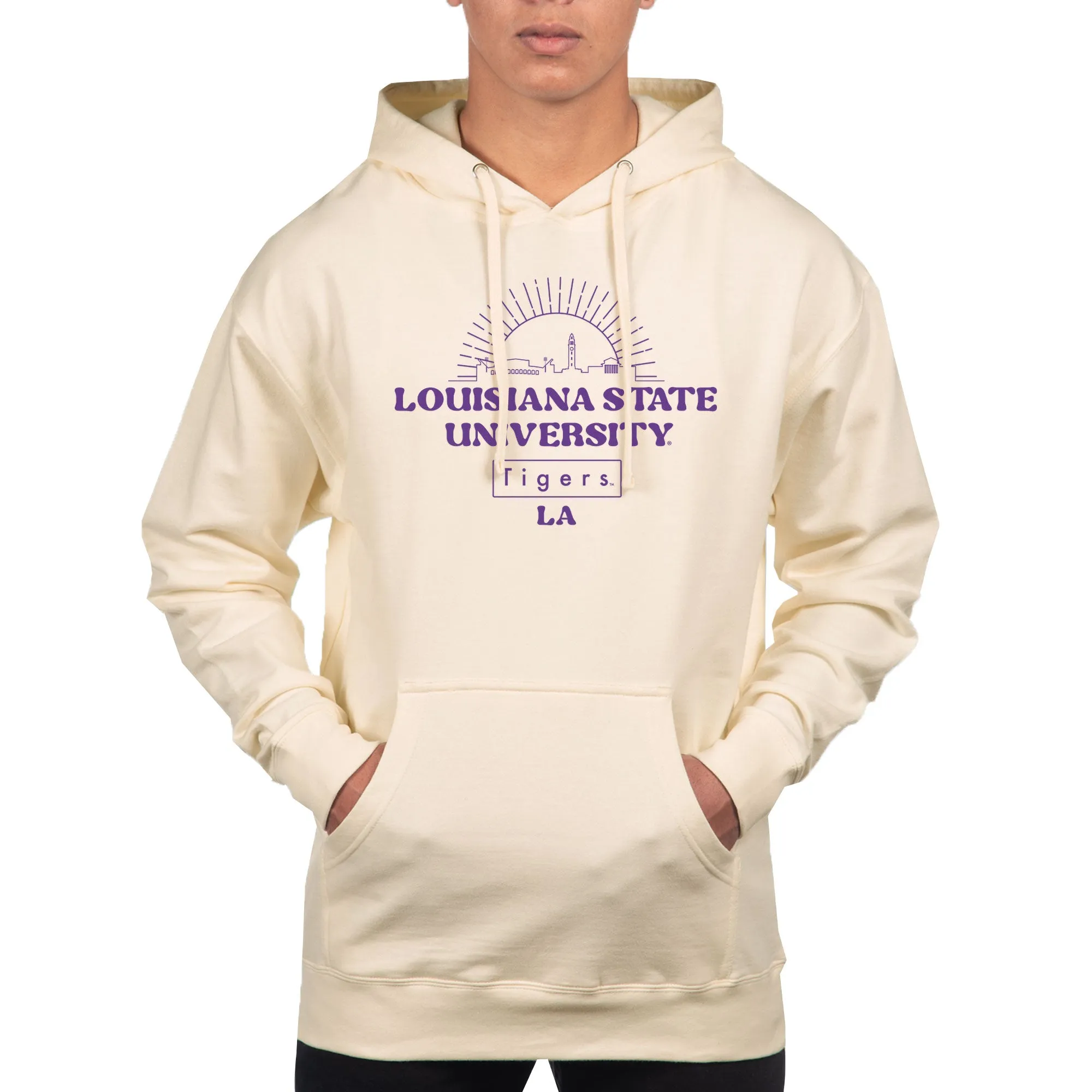 USCAPE LSU Old School Hoodie, Bone