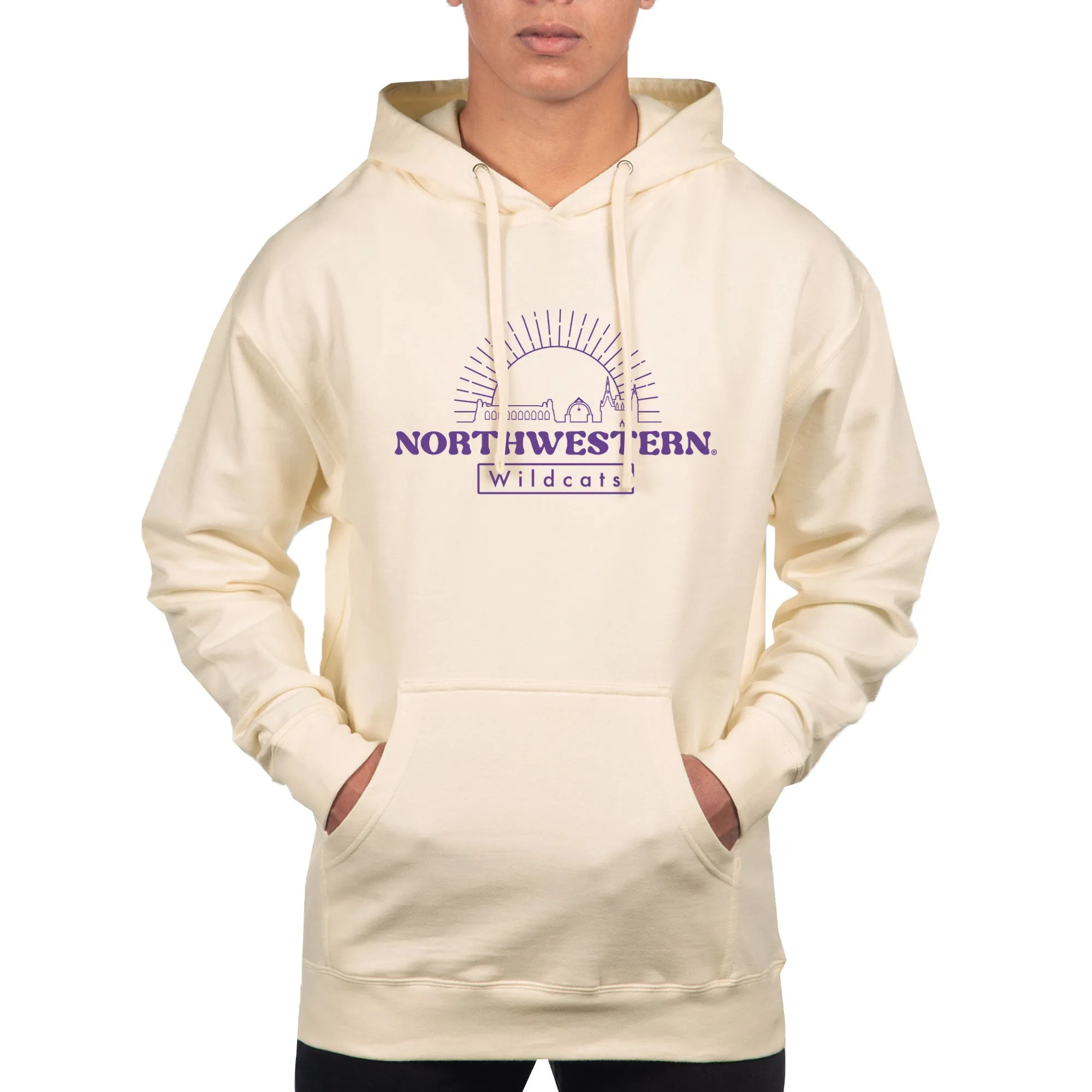 USCAPE Northwestern University Old School Hoodie, Bone