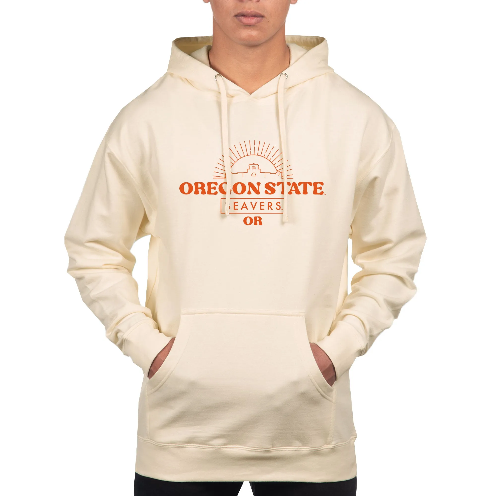 USCAPE Oregon State University Old School Hoodie, Bone