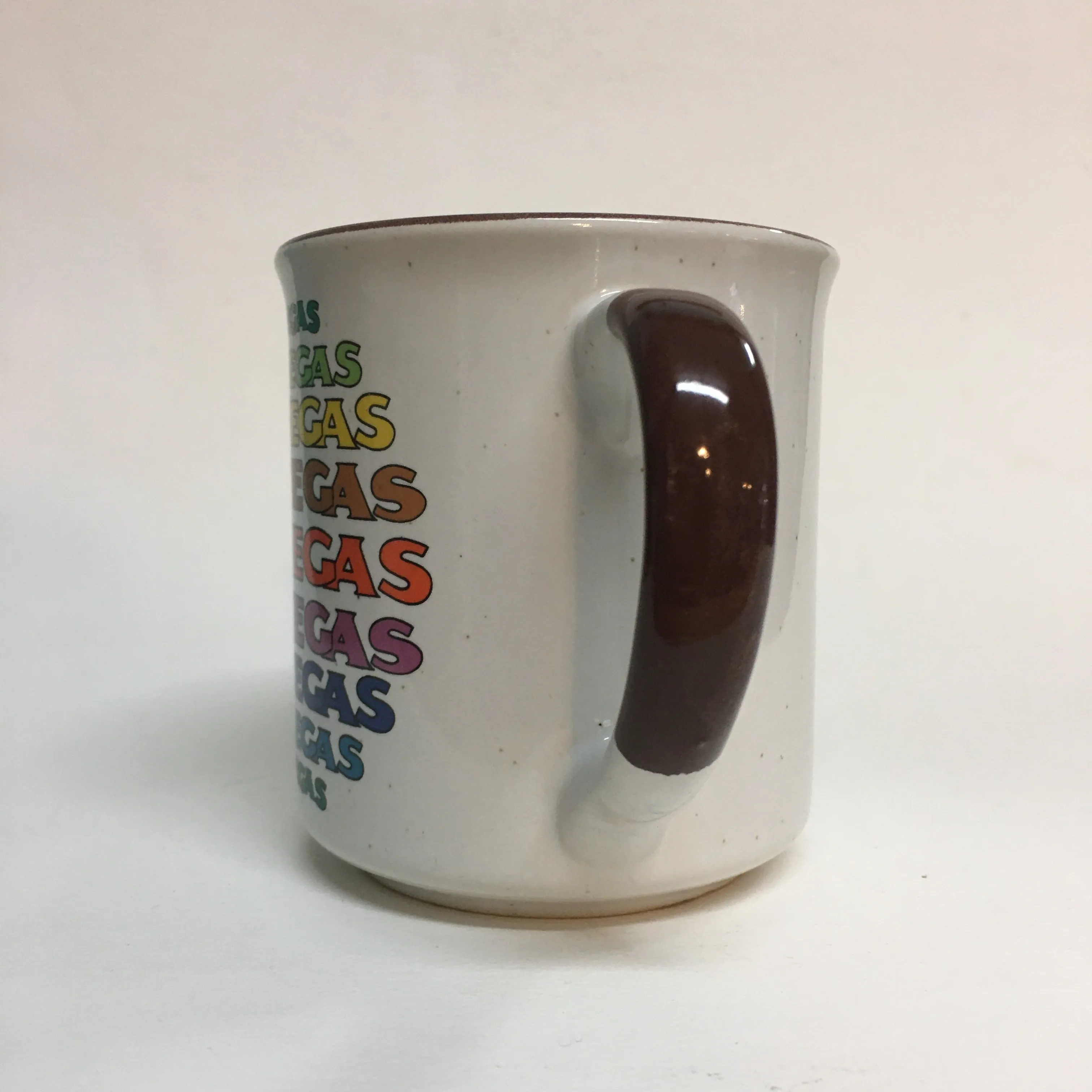 Vintage Las Vegas Rainbow Spellout coffee mug // retro kitsch souvenir