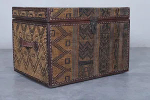 Vintage Moroccan chest  H 16.9 INCHES X W 24.4 INCHES X D 17.7 INCHES