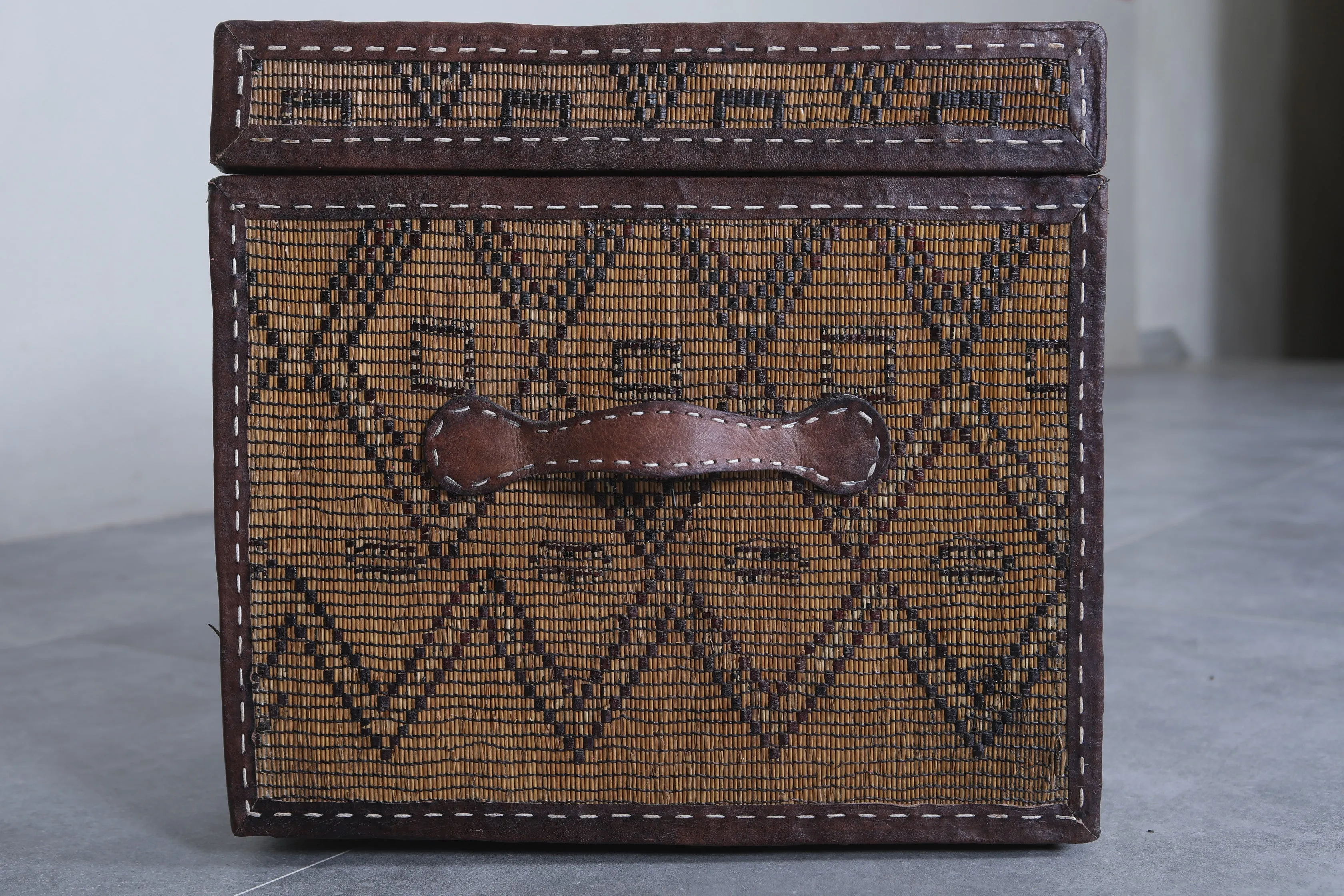 Vintage Moroccan chest  H 16.9 INCHES X W 24.4 INCHES X D 17.7 INCHES