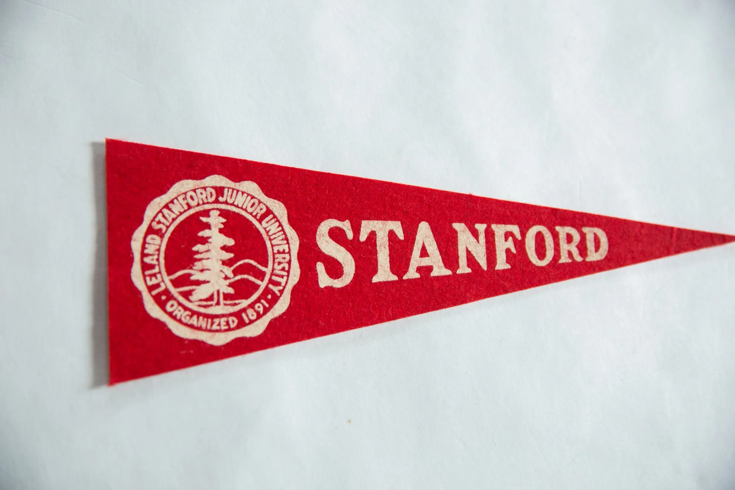 Vintage Stanford University Felt Flag