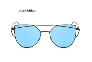 Vintage Women's Cat Eye Mirrored Sunglasses