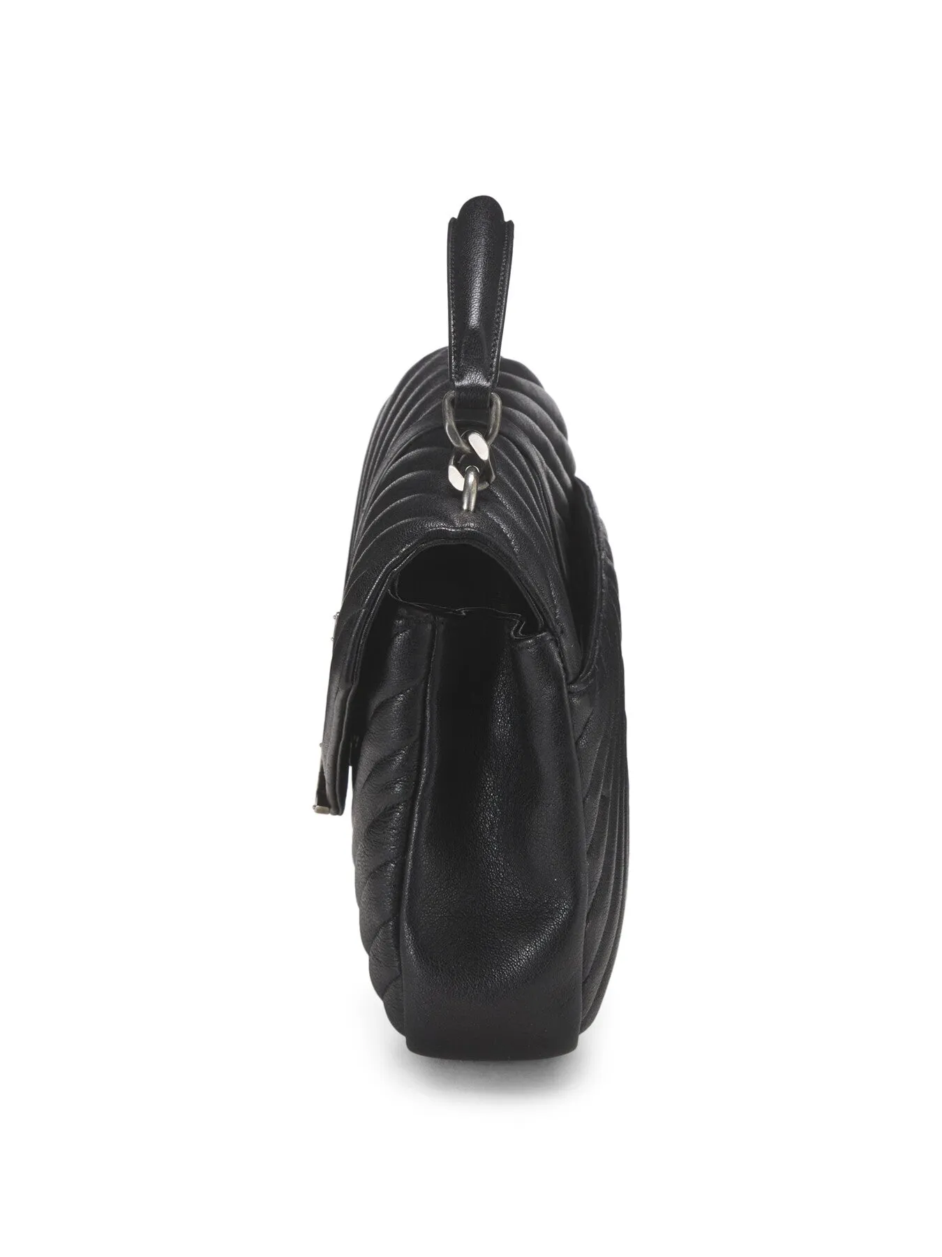 Vintage YSL Black Leather Medium College Bag