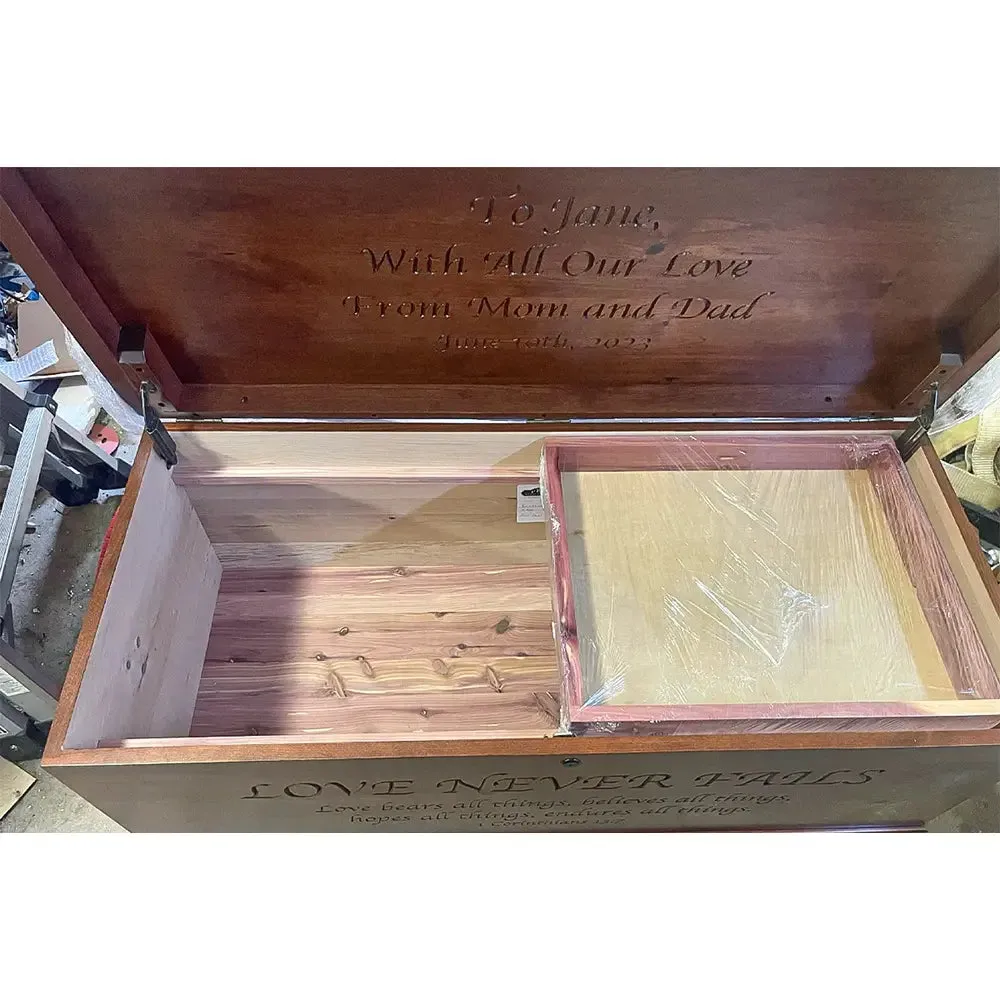 Waterfall Walnut Cedar Hope Chest