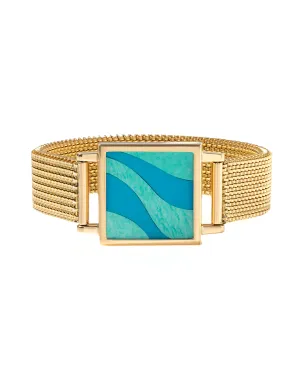 Wave Expandable Bracelet in Turquoise