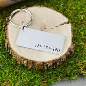 Wedding Date Keychain