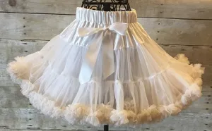 White Pettiskirt with Gold Trim