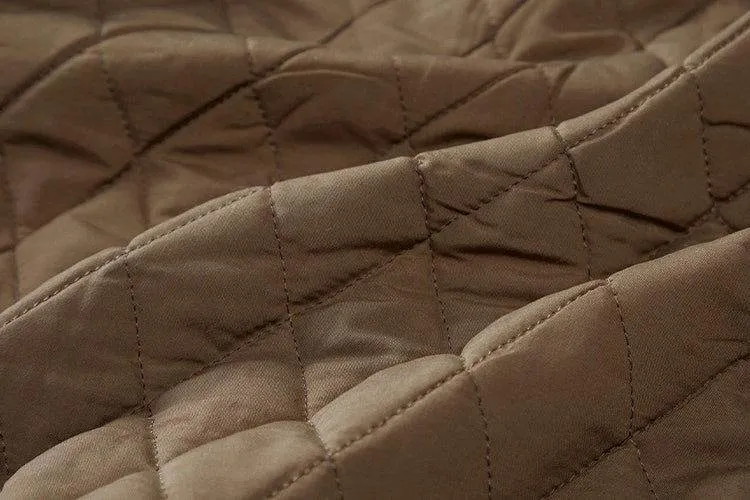 Winter Detroit Heavy Quilted Work Jacket for Men – Loose Fit, Cotton Lined