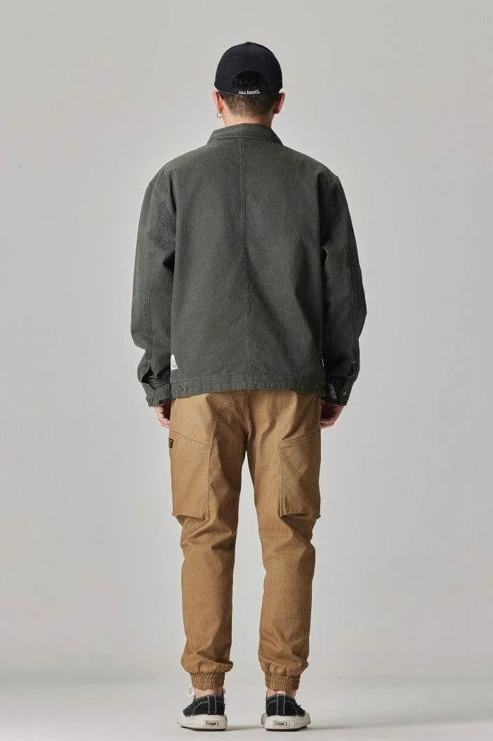 Winter Detroit Heavy Quilted Work Jacket for Men – Loose Fit, Cotton Lined