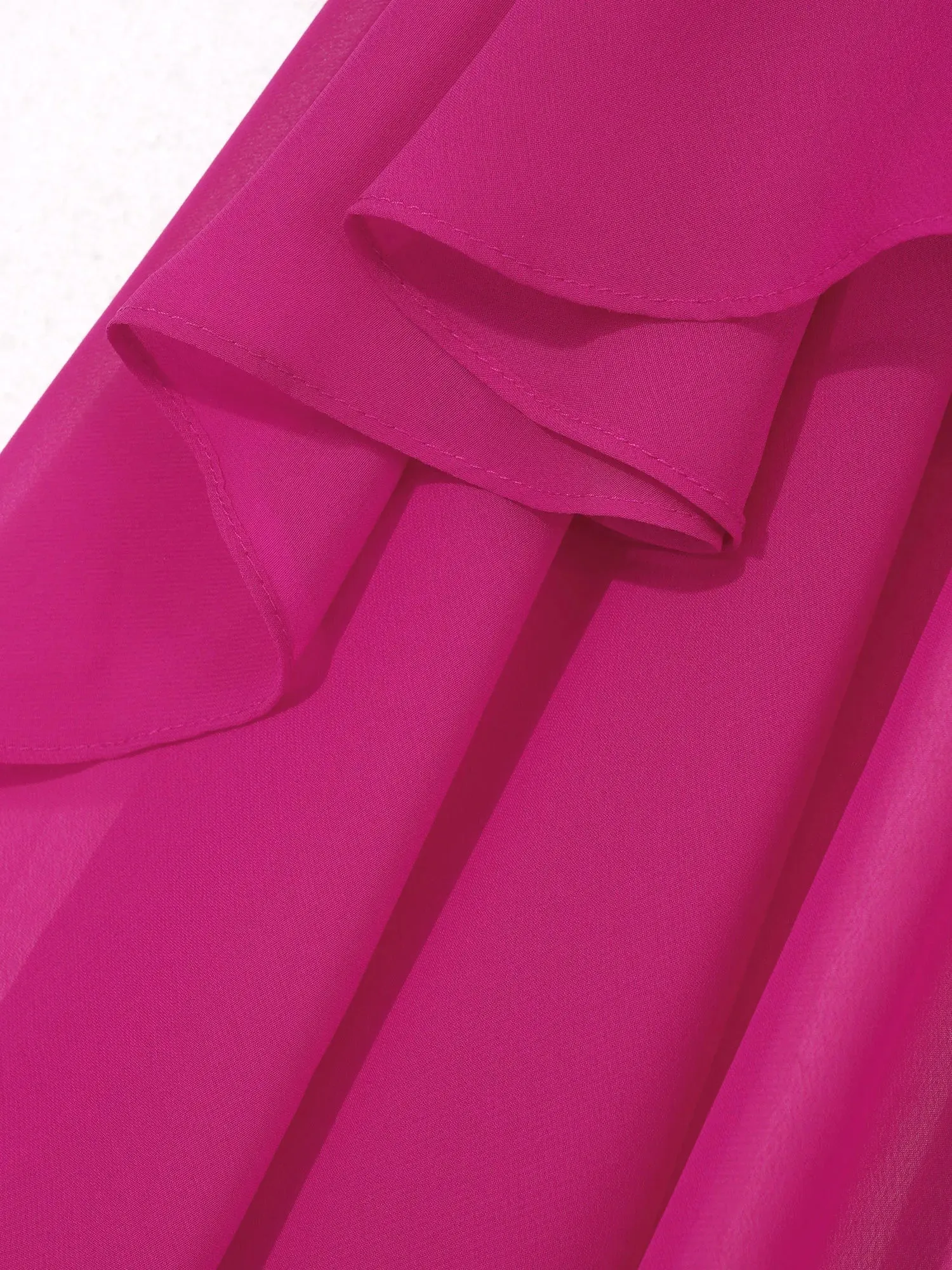 Women Chiffon Solid Pullover Capes Shawl Hi-low Hem Thin Soft Shrug Ponchos for Wedding Bridal Bridesmaid Evening Party Dress