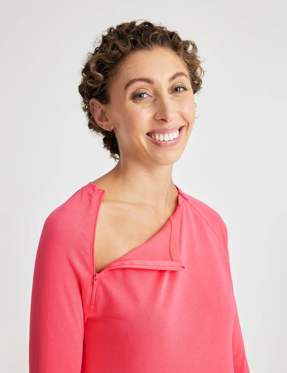 Womens Chest Port Access Shirt - Coral