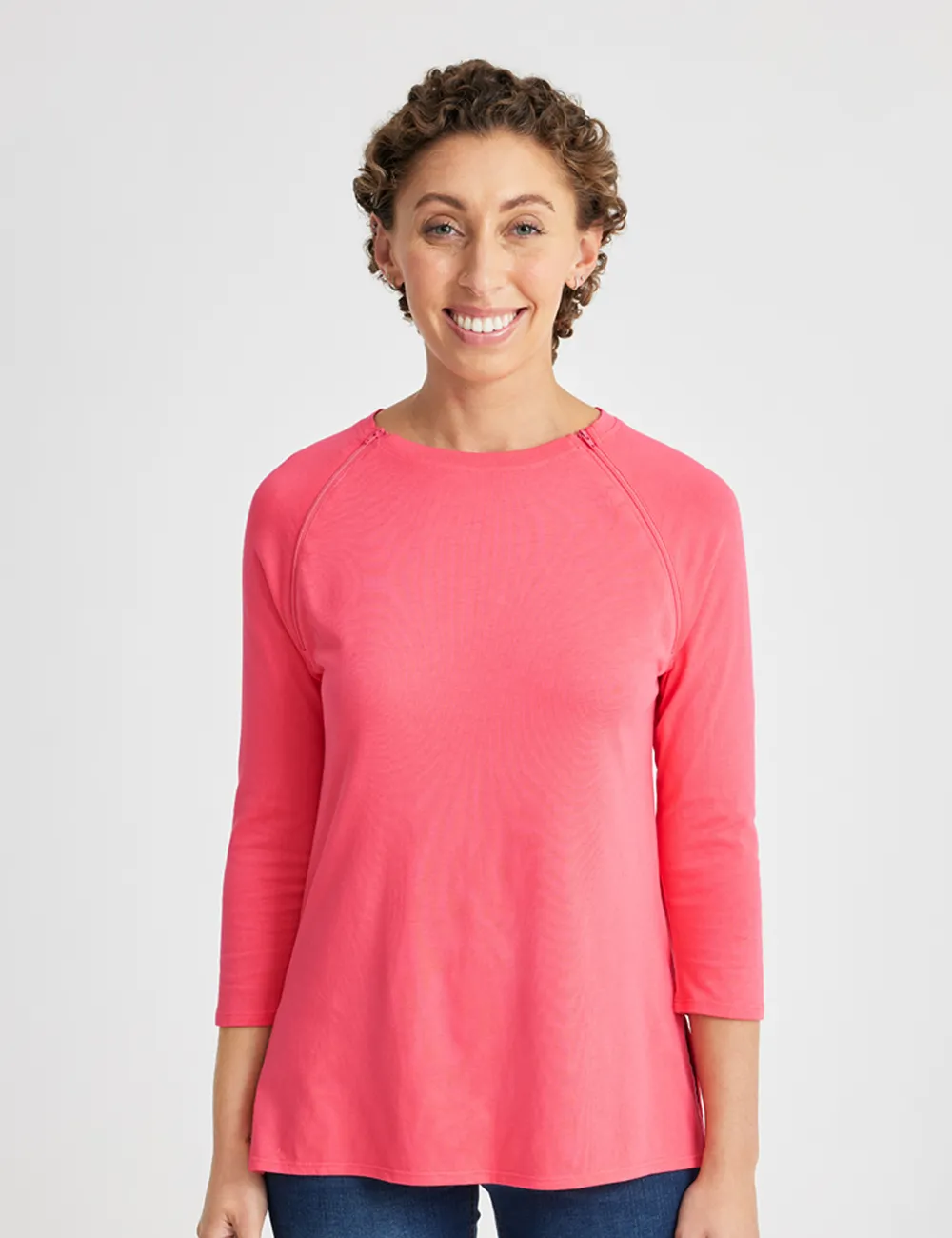 Womens Chest Port Access Shirt - Coral