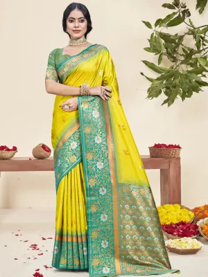 Yellow Silk Saree