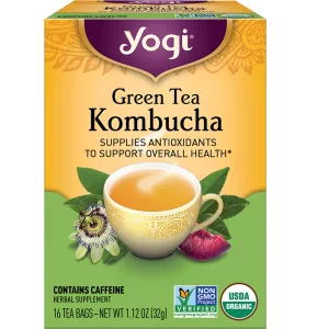 Yogi Tea | Green Tea Kombucha | Herbal Tea | 16 Tea Bags | Supplies Antioxidants