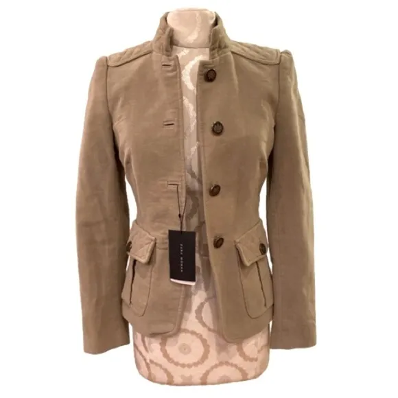 Zara Military Style Tan Blazer Size XS NWT
