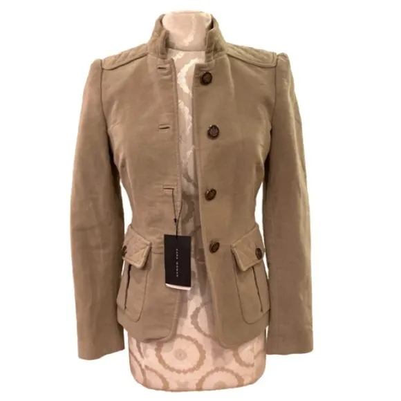 Zara Military Style Tan Blazer Size XS NWT