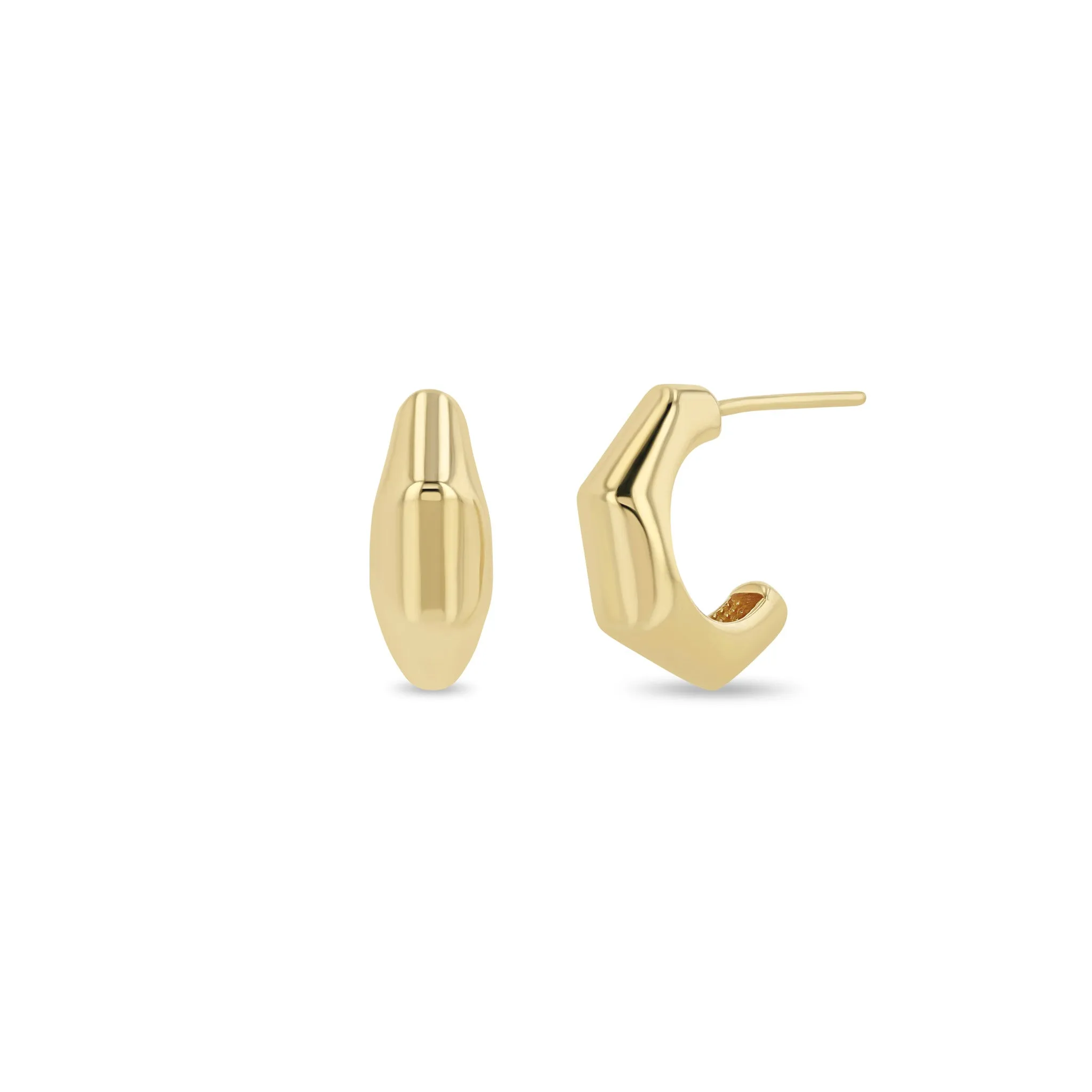 Zoë Chicco 14k Yellow Gold Bamboo Hoop Earrings